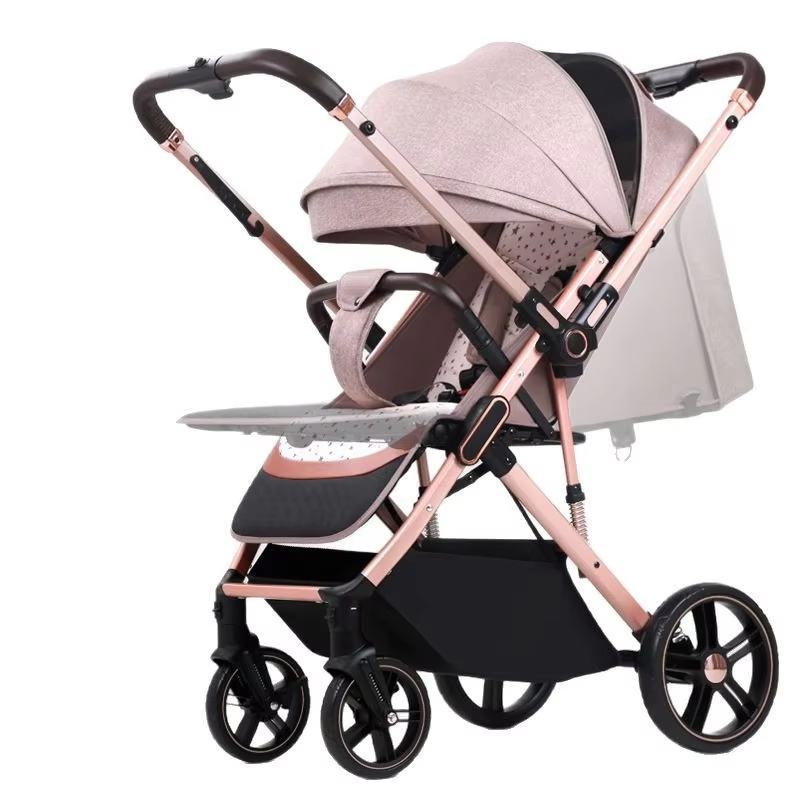 Two-way convertible lightweight folding portable baby stroller