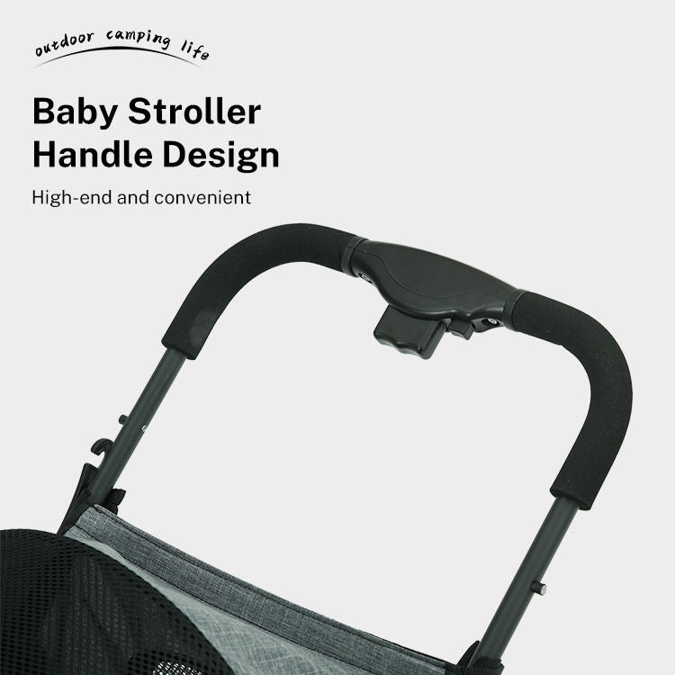 Oxford cloth 3-wheel detachable rolling dog stroller, detachable and foldable, spacious luxury pet stroller