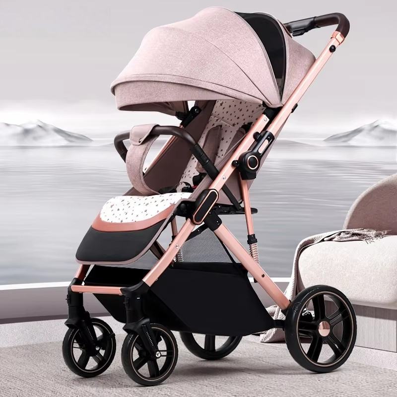 Two-way convertible lightweight folding portable baby stroller