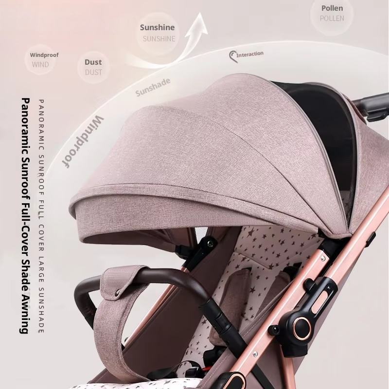 Two-way convertible lightweight folding portable baby stroller