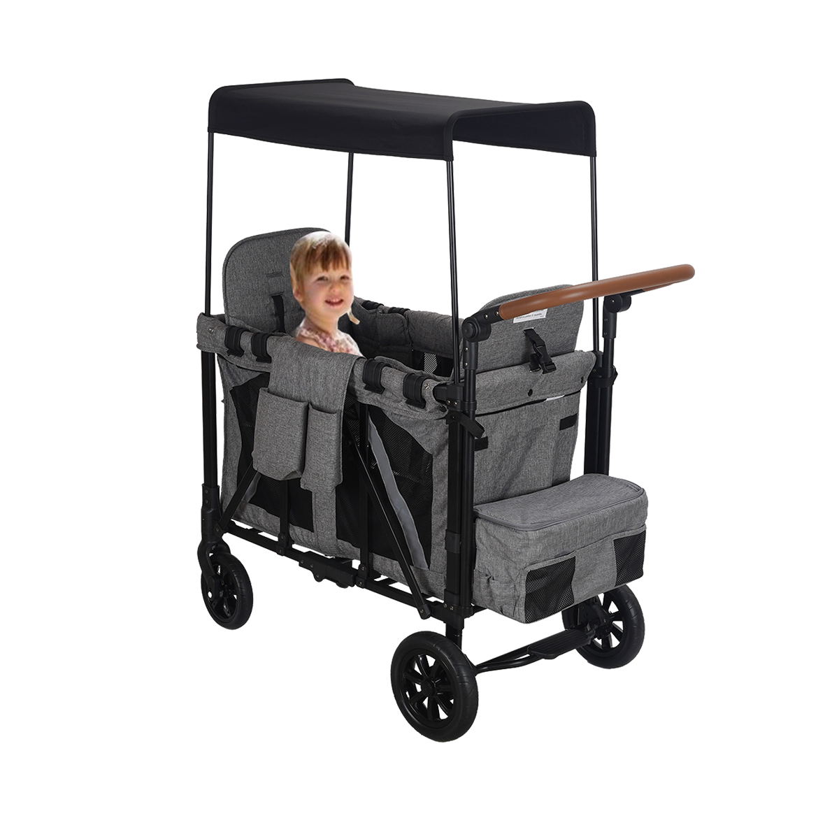 Outdoor foldable beach camping baby stroller, metal folding stroller
