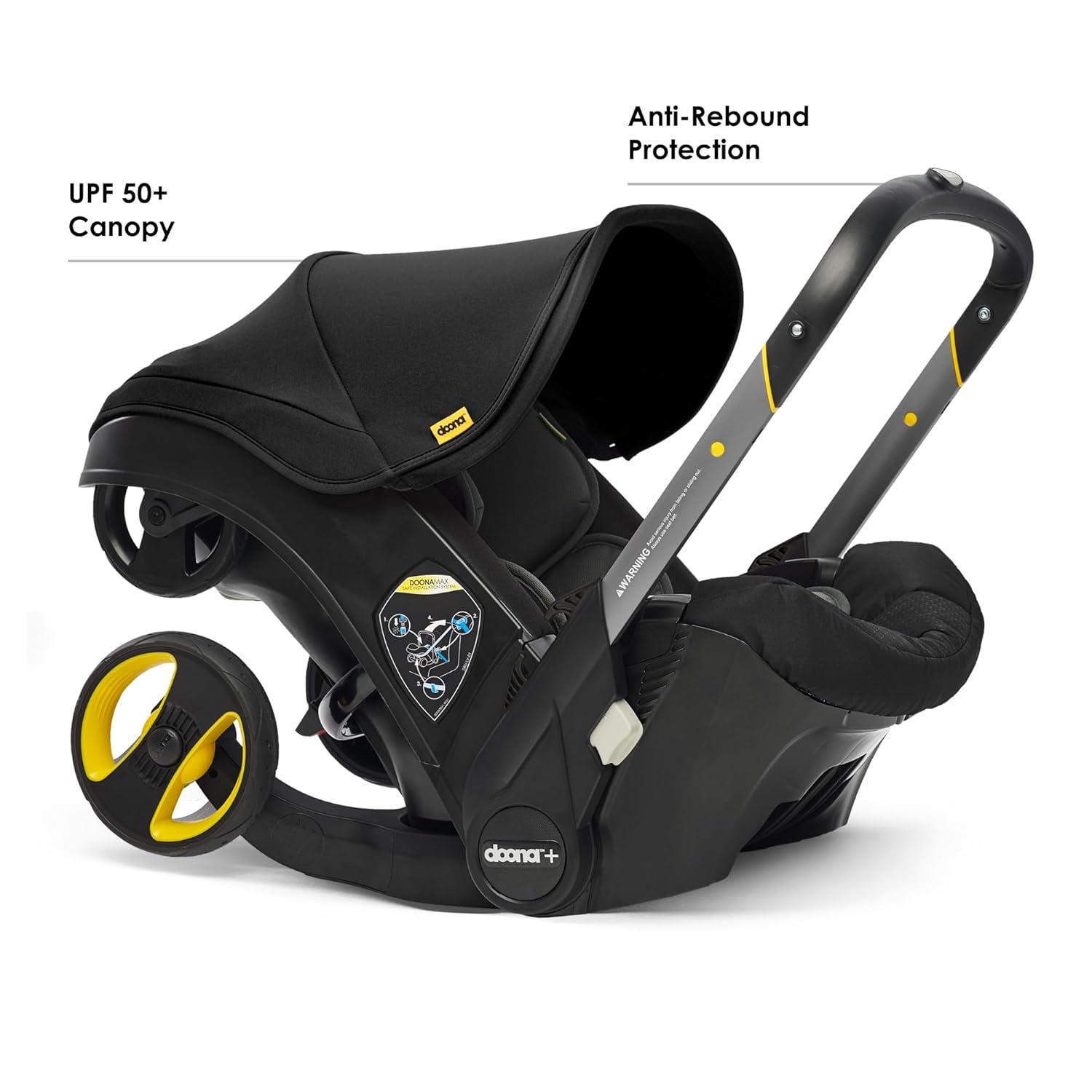 【Limited-time offer】Doona Car Seat & Stroller, Nitro Black - All-in-One Travel System