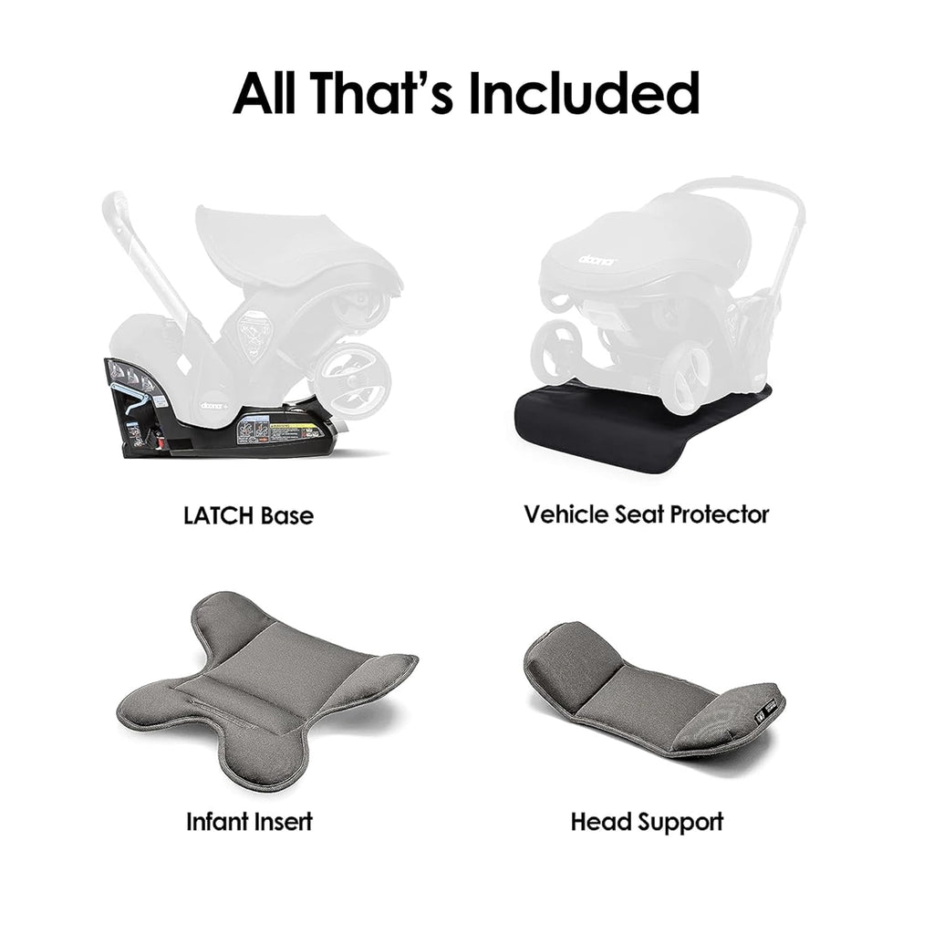 【Limited-time offer】Doona Car Seat & Stroller, Nitro Black - All-in-One Travel System