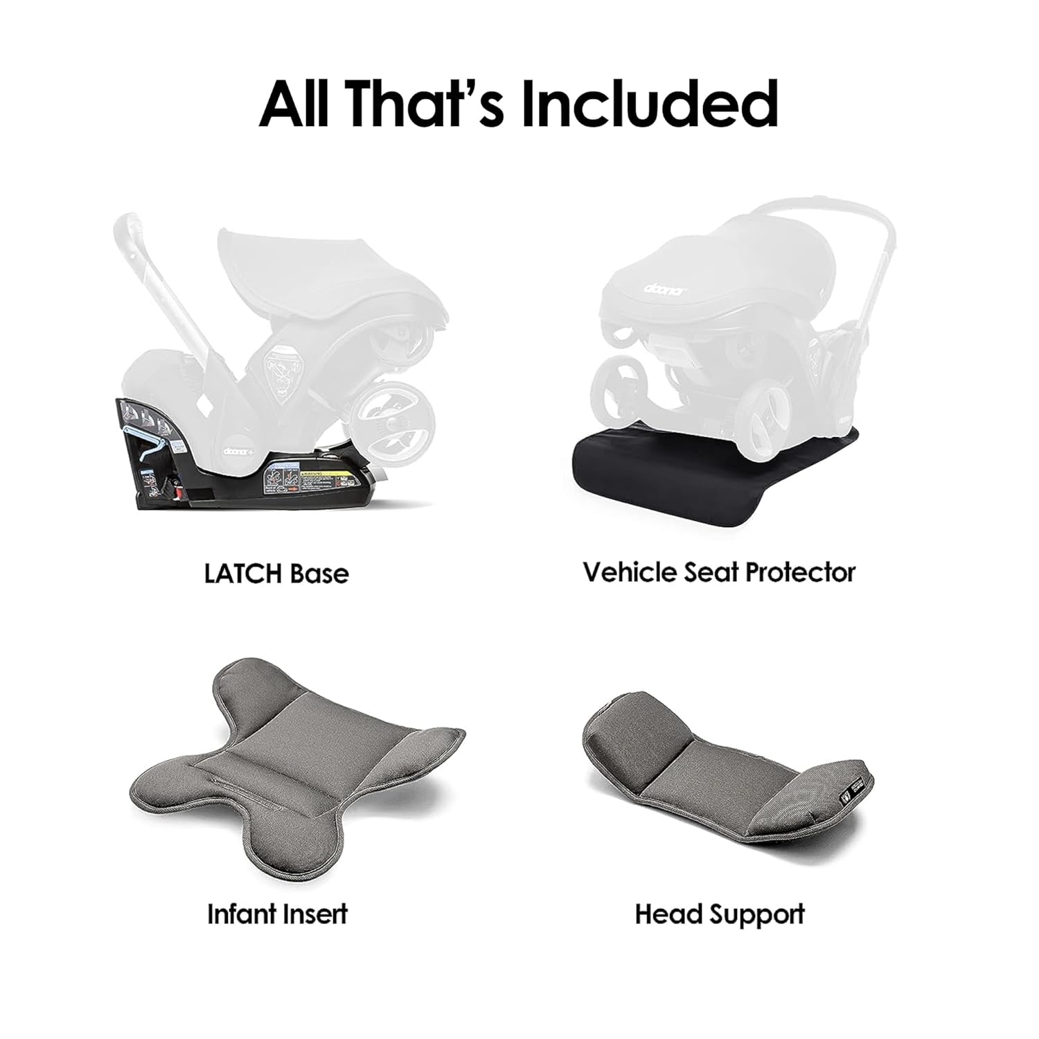 【Limited-time offer】Doona Car Seat & Stroller, Nitro Black - All-in-One Travel System